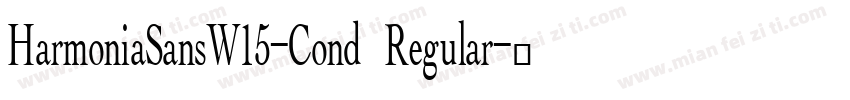 HarmoniaSansW15-Cond Regular字体转换